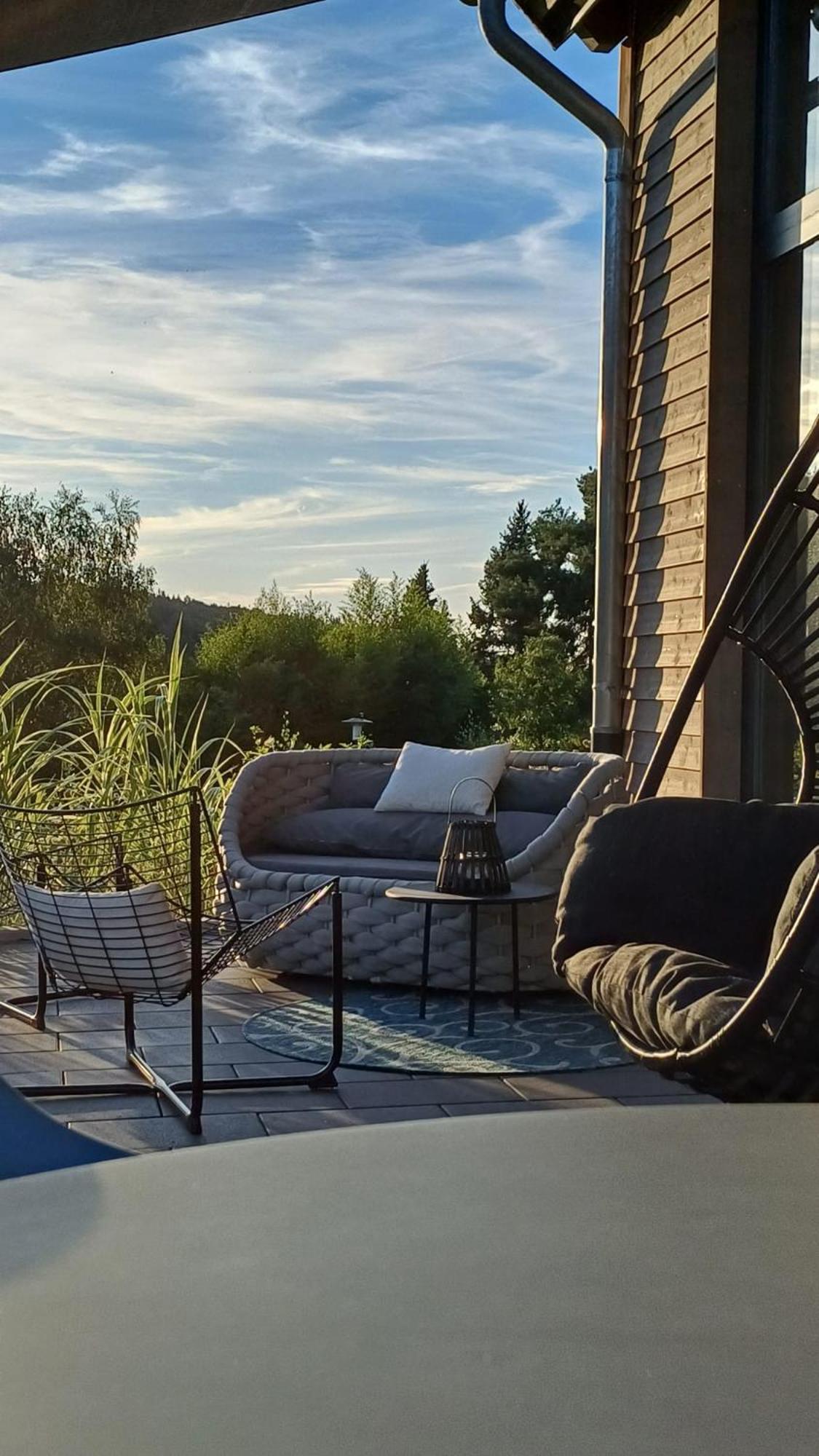 Odenwald-Lodge Mit Infrarotsauna Und E-Ladestation Im Naturpark Odenwald "Haus Himmelblau" Reichelsheim Zewnętrze zdjęcie